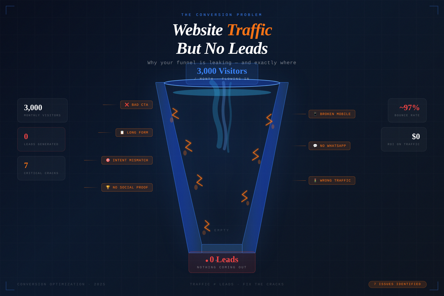You Have Traffic. You Have Zero Leads. Something Between Those Two Points Is Broken.