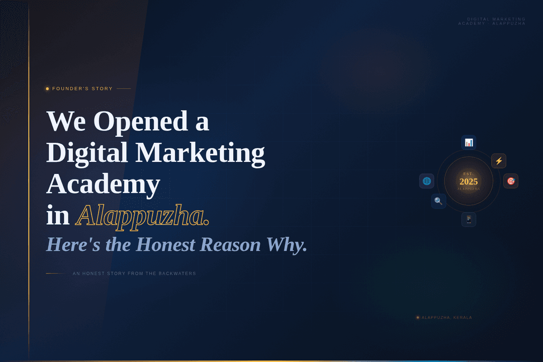 We Opened a Digital Marketing Academy in Alappuzha. Here's the Honest Reason Why.