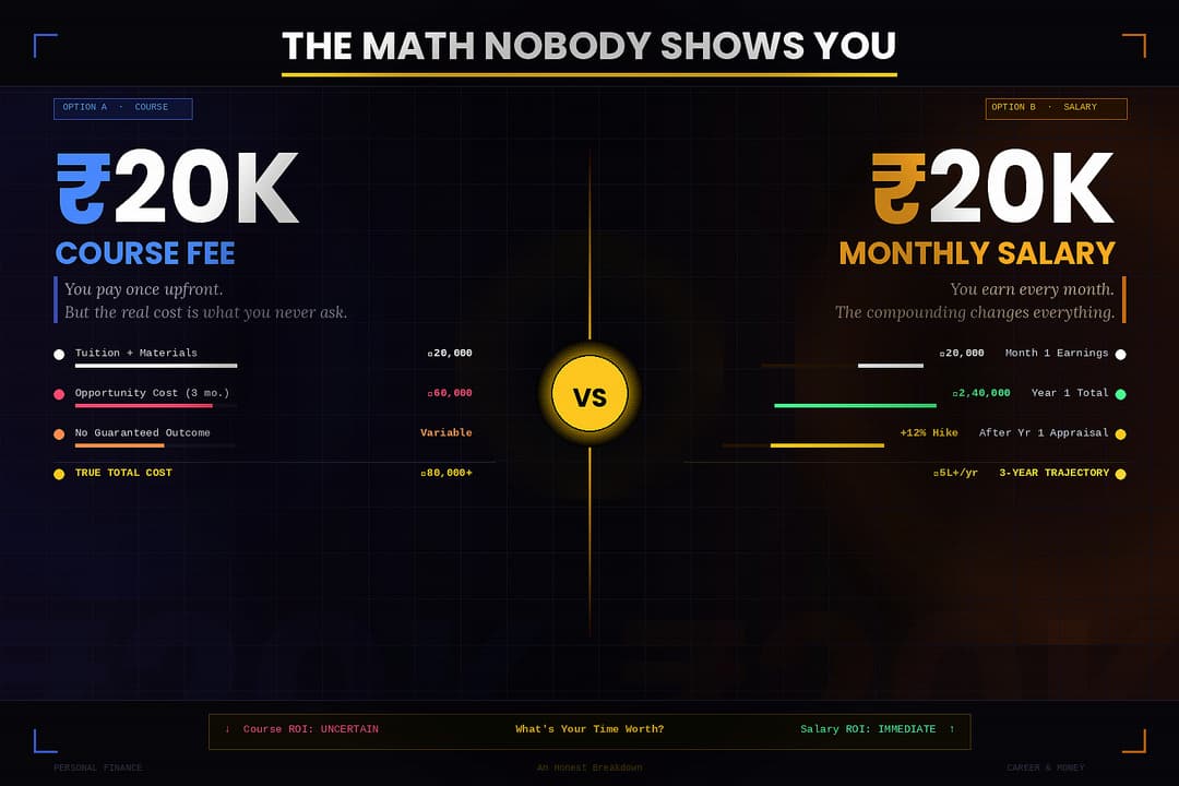 ₹20K Course vs ₹20K Salary: The Math Nobody Shows You Before You Enrol