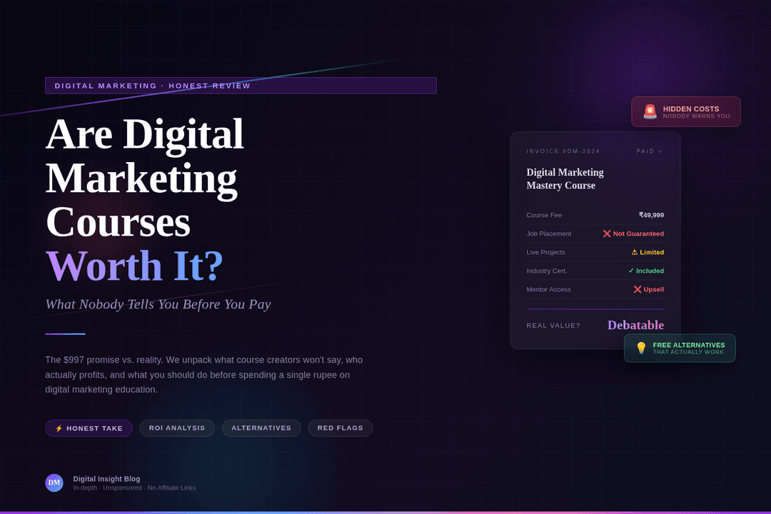 breakdown of whether a digital marketing course is worth your money 
