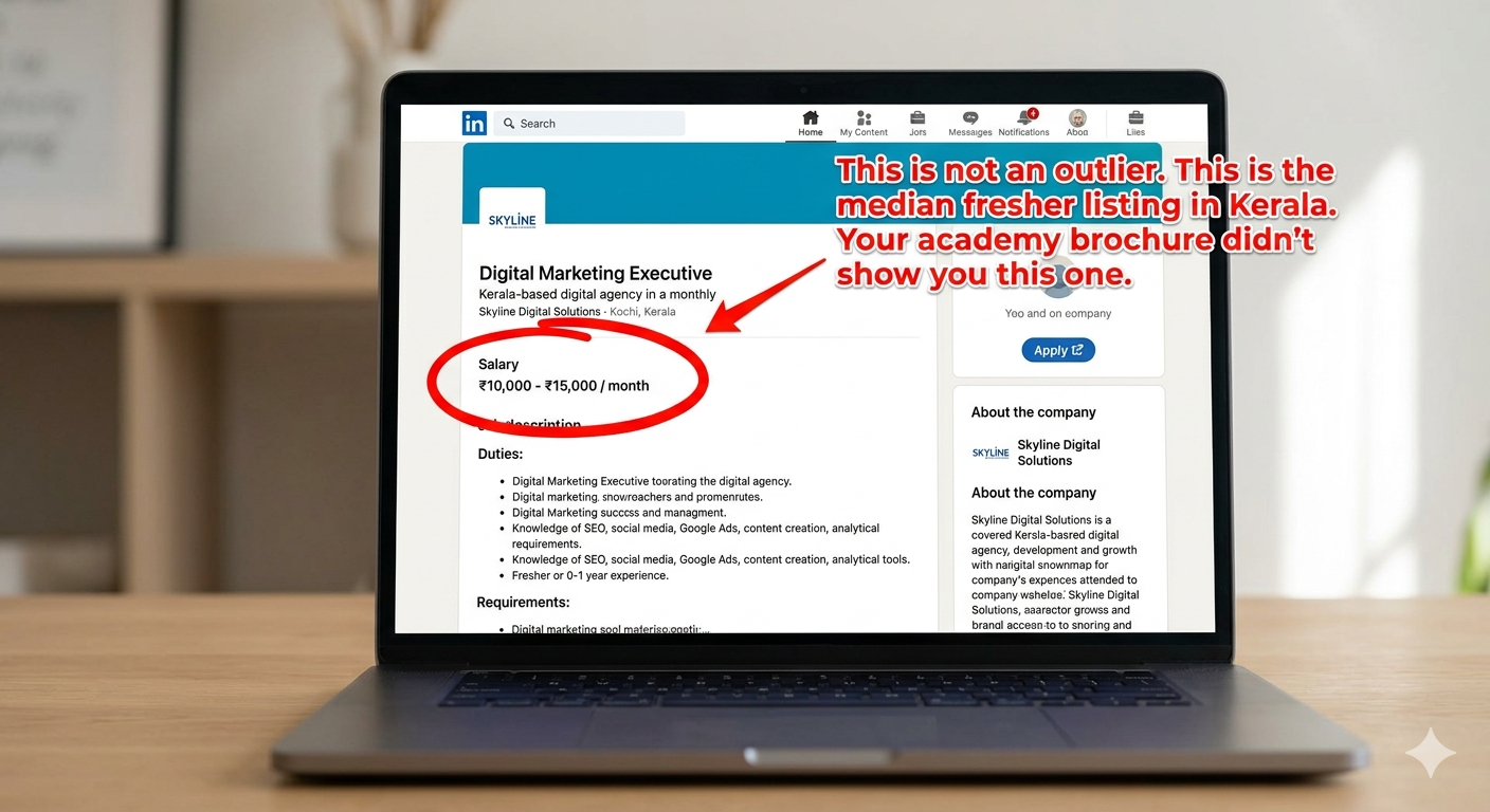 low-paying digital marketing job listing